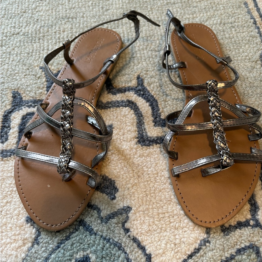 Forever 21 silver gladiator style sandals.